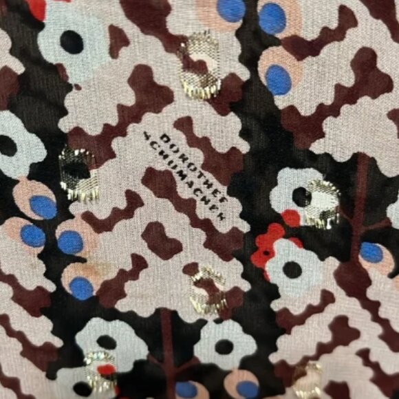 Dorothee Schumacher Pink Floral Silk Button Up Down Blouse Top Shell Size 3 - Picture 2 of 12